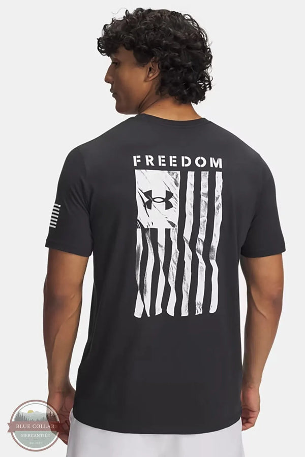 Under Armour 6004096-001 UA Freedom Flag Men's T-Shirt Black back view