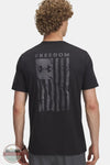 Under Armour 6004096-002 UA Freedom Flag Men's T-Shirt in Black/Castlerock back image