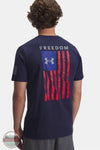 Under Armour 6004096-410 UA Freedom Flag Men's T-Shirt in Midnight Navy/Red image