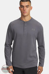 Under Armour 6005033 UA Expanse ColdGear Infrared Long Sleeve Henley Shirt in 025 gray, front