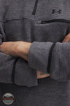 Under Armour 6005058 UA Specialist Men's 1/4 Zip Pullover in 5 Colors! Castlerock/Black Detail view