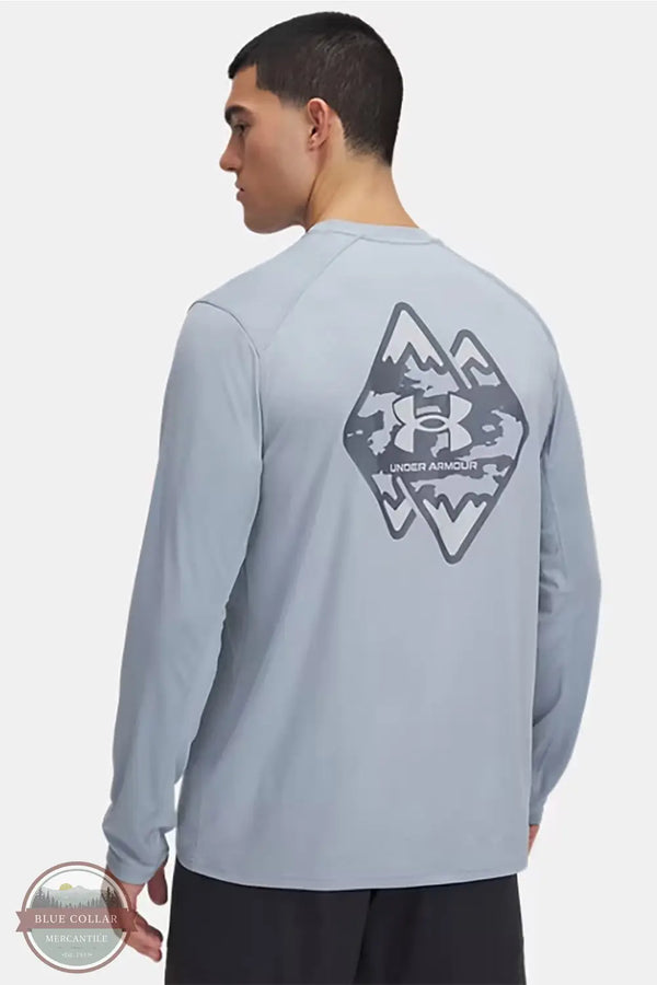 Under Armour 6005317-465 Drift Tide Mountain Long Sleeve T-Shirt in Gray, rear