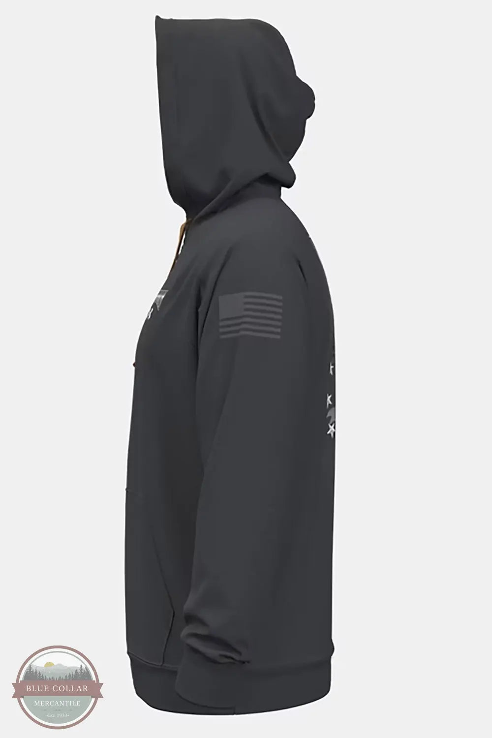 Under Armour 6007319-016 UA Freedom Eagle Hoodie in Anthracite/Castlerock side arm view