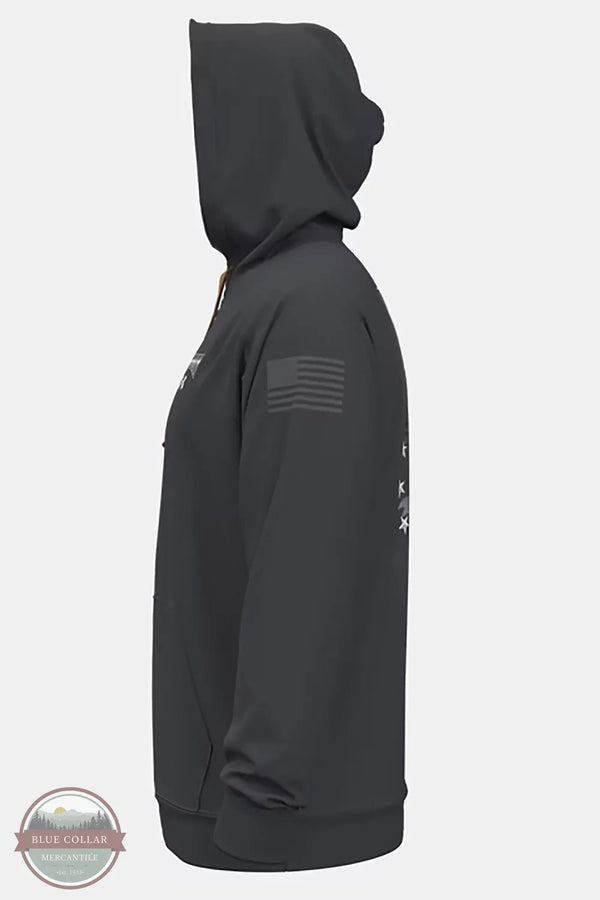 Under Armour 6007319-016 UA Freedom Eagle Hoodie in Anthracite/Castlerock side arm view