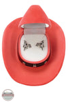 HE-140 Barrel Racer Earrings in Cowboy Hat Gift Box by Western Express opened box