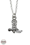HN-1410 Cowboy Boot Necklace in Cowboy Hat Gift Box by Western Express necklace