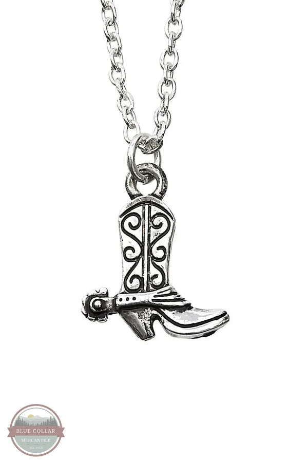 HN-1410 Cowboy Boot Necklace in Cowboy Hat Gift Box by Western Express necklace