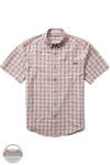 Wolverine W1203610 Mortar Plaid Short Sleeve Button Down Work Shirt 602 Front View