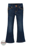Pair of blue jeans on a white background front Wrangler 09MWGHS Girls Denver Retro Bootcut Jean