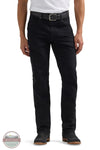 Person wearing black jeans with a white background Wrangler 112358240 Retro Slim Fit Straight Leg Jean front view
