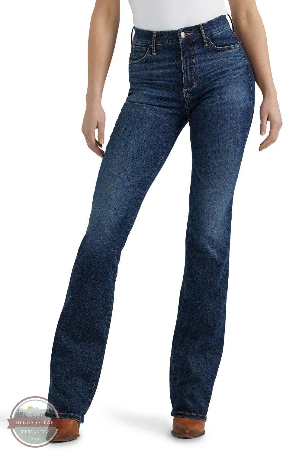 Women's 112359277 Wrangler Bespoke High Rise Bootcut Jean in Lacey front view