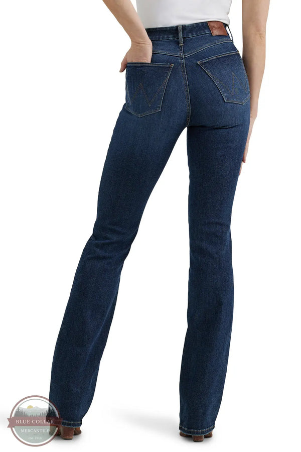 Women's 112359277 Wrangler Bespoke High Rise Bootcut Jean in Lacey rear view