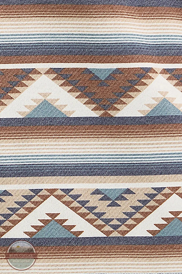 Wrangler 112367281 Americana Brown Relaxed Hoodie pattern detail aztec print