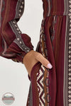Wrangler 112367389 Retro Western Vintage Peasant Sleeve Dress, pocket