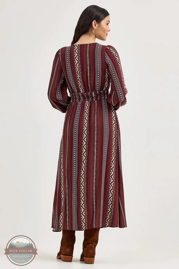 Wrangler 112367389 Retro Western Vintage Peasant Sleeve Dress, rear