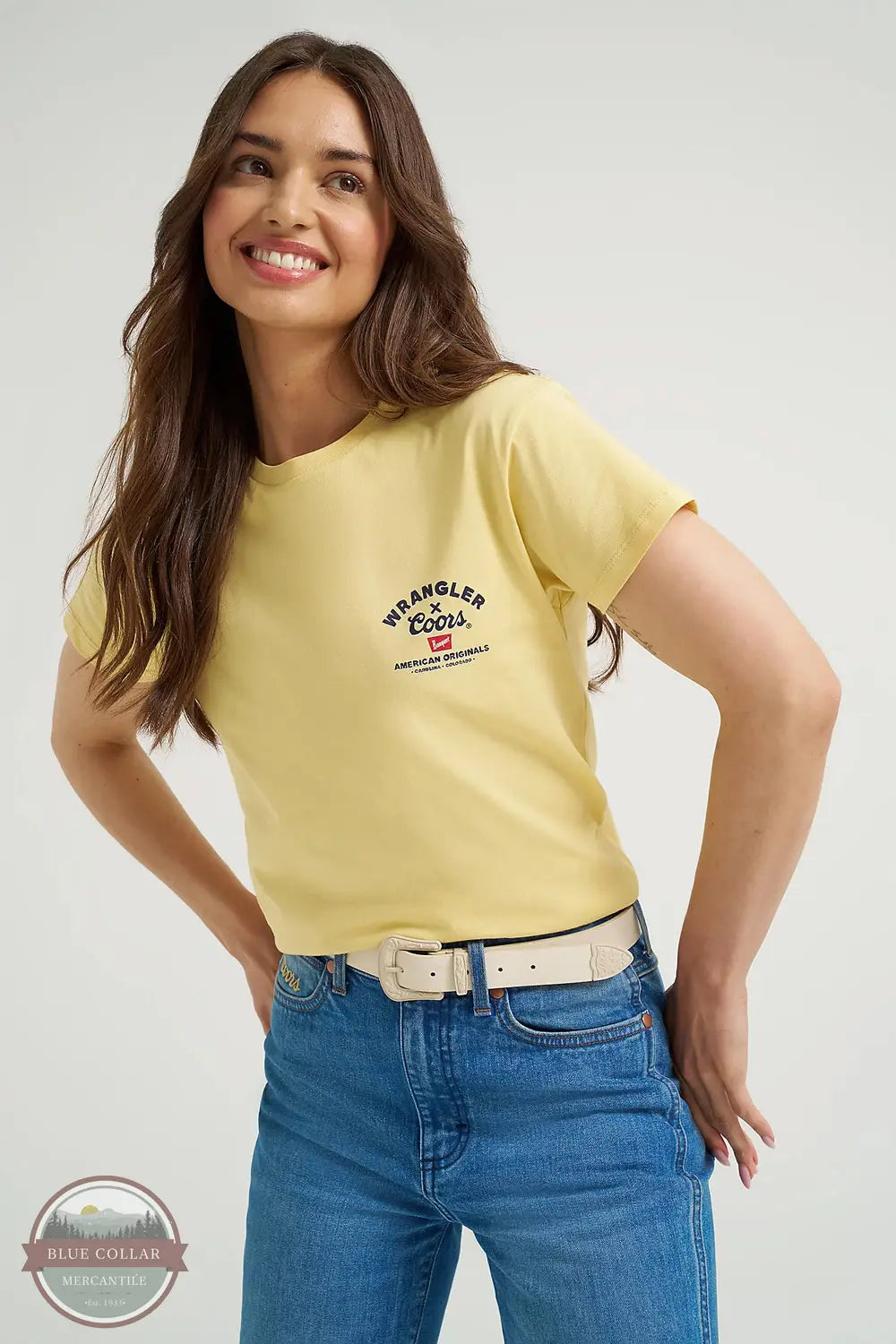 Wrangler 112373876 Wrangler X Coors American Short Sleeve Shirt in Yellow, front