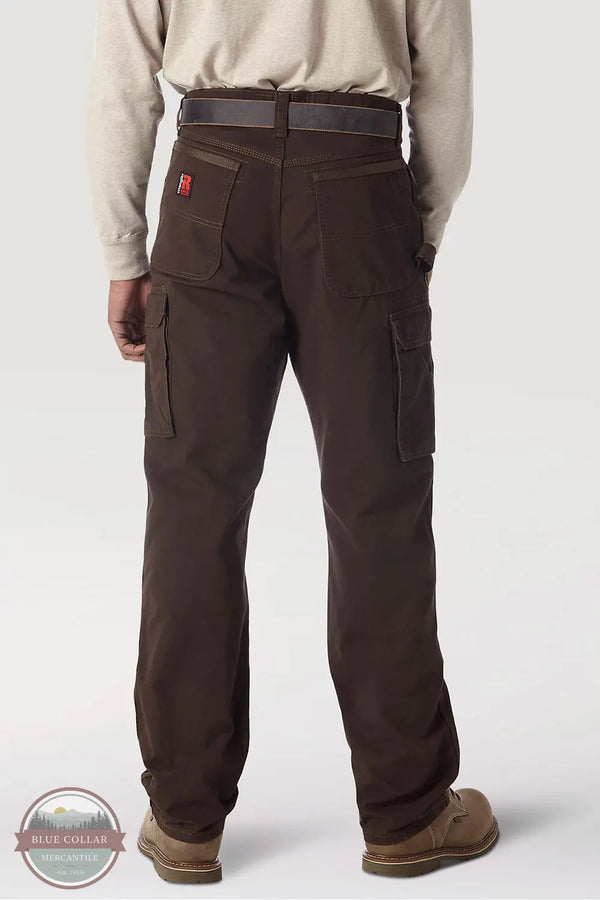 Wrangler 3W060 Riggs Workwear Ripstop Ranger Pants Dark Brown rear
