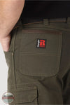 Wrangler 3W060 Riggs Workwear Ripstop Ranger Pants Loden Green back pocket