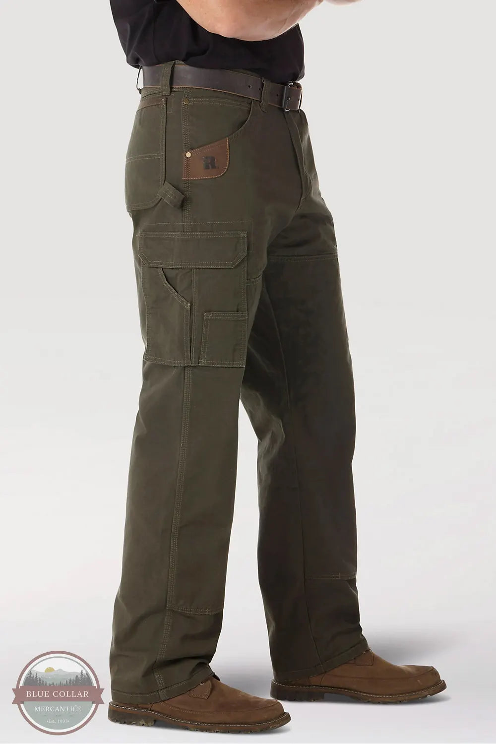 Wrangler 3W060 Riggs Workwear Ripstop Ranger Pants Loden green side