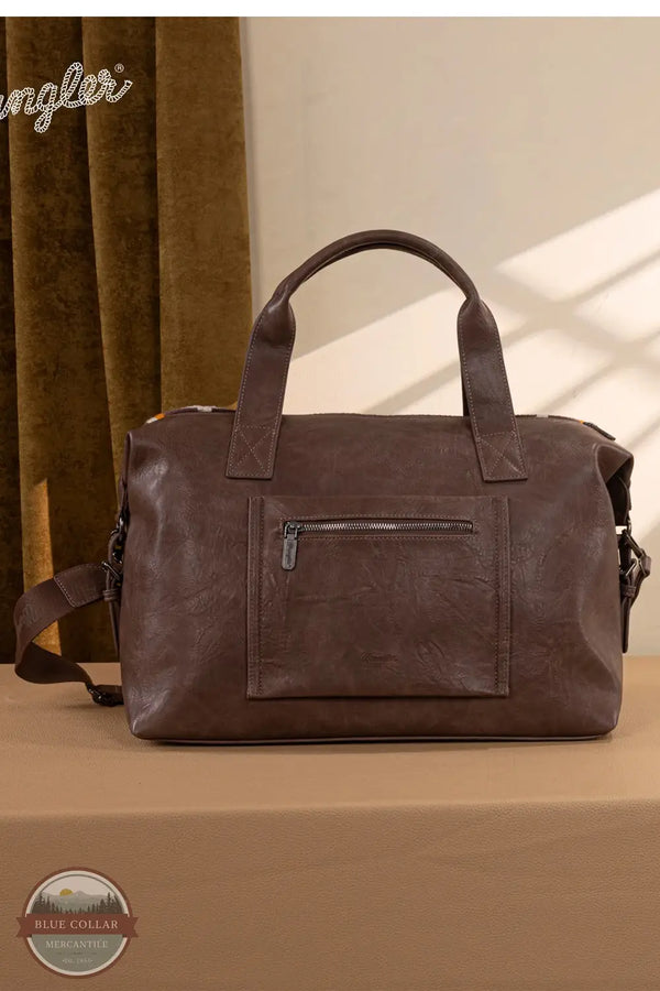 Wrangler WG174-5110 Southwestern Print Duffle Bag in coffee, rear
