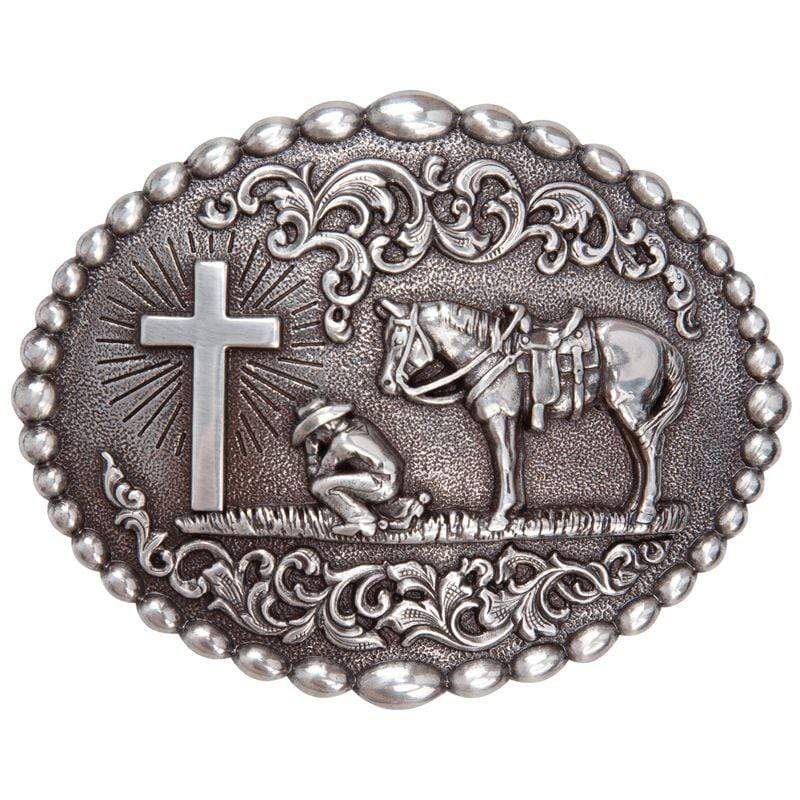 M&F 37374 Praying Cowboy w/Cross & Horse Belt Buckle