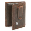 Ariat A35124282 Front Pocket Bi-Fold Money Clip unfolded