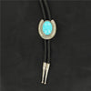 M&F 22108 Horseshoe with Blue Stone Bolo black background