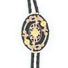 M & F 22830 Copper/Black Floral Design Bolo