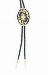 M & F 22830 Copper/Black Floral Design Bolo