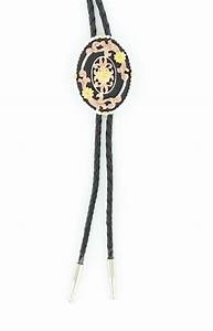 M & F 22830 Copper/Black Floral Design Bolo
