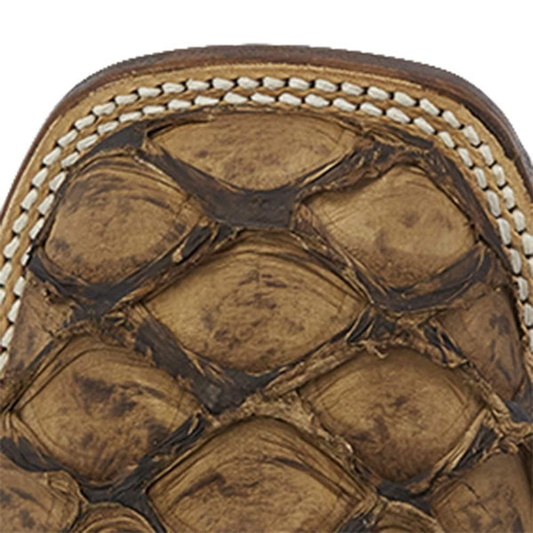 Tony Lama 6082 Leviathan Chocolate Pirarucu Big Bass Men's Western Boot toe view