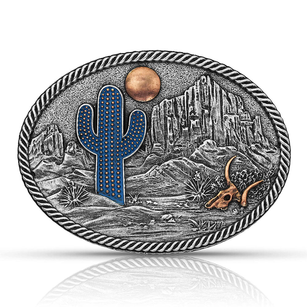 Montana Silversmiths A825 Desert Moon Cactus Attitude Belt Buckle