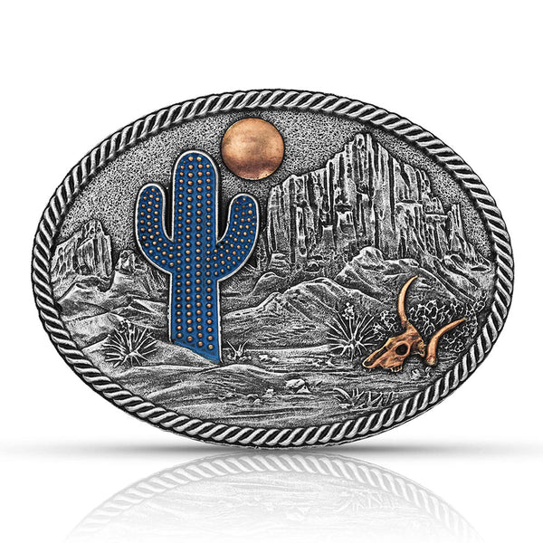 Montana Silversmiths A825 Desert Moon Cactus Attitude Belt Buckle