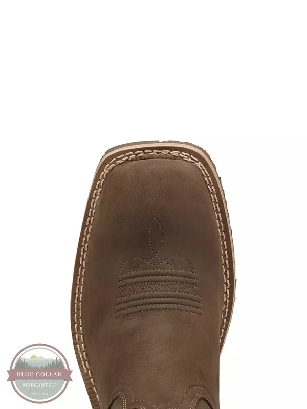 Ariat 10014067 Hybrid Rancher Waterproof Western Boot in Oily Distressed Brown Toe View