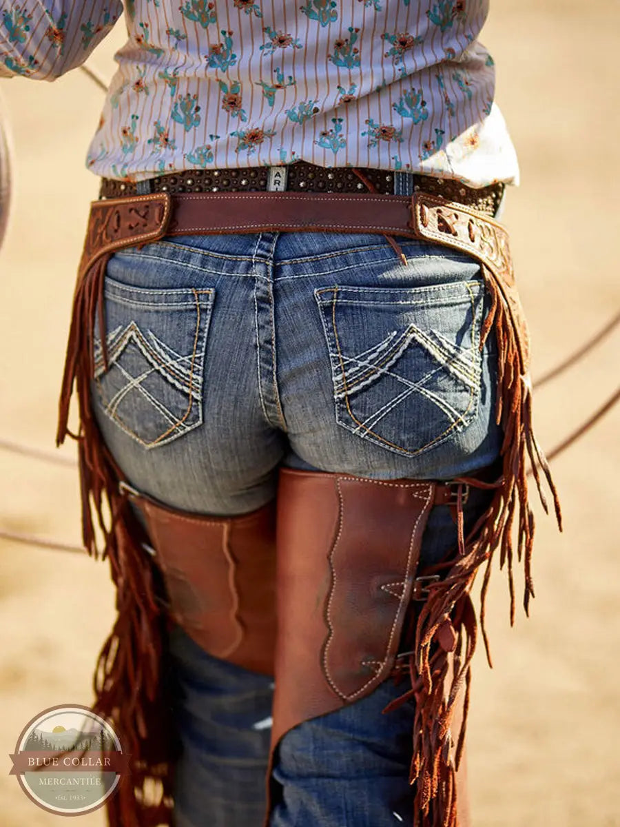 Ariat 10016202 R.E.A.L. Mid Rise Whipstitch Boot Cut Jean in Rainstorm lifestyle