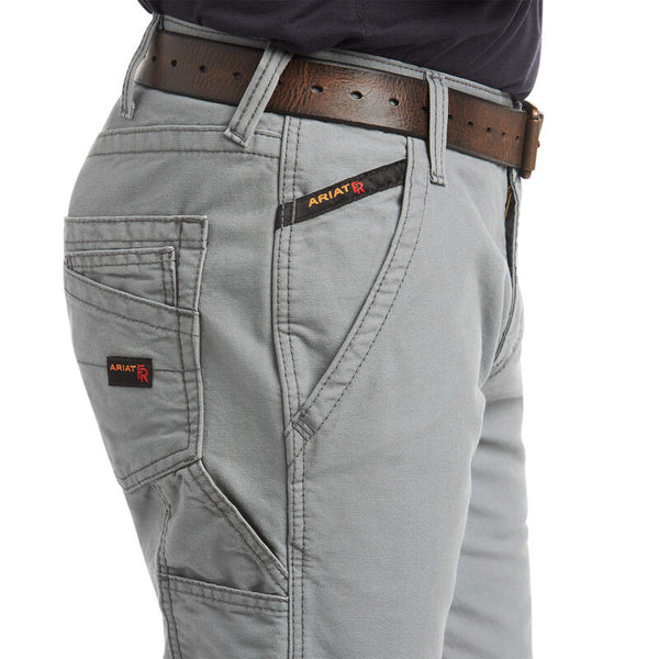 Ariat 10017226 Flame Resistant M4 Low Rise Workhorse Boot Cut Pant, Medium Gray