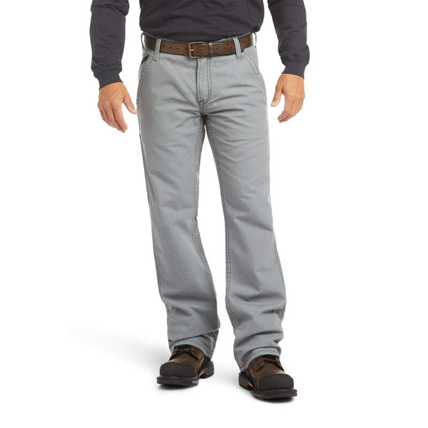 Ariat 10017226 Flame Resistant M4 Low Rise Workhorse Boot Cut Pant, Medium Gray