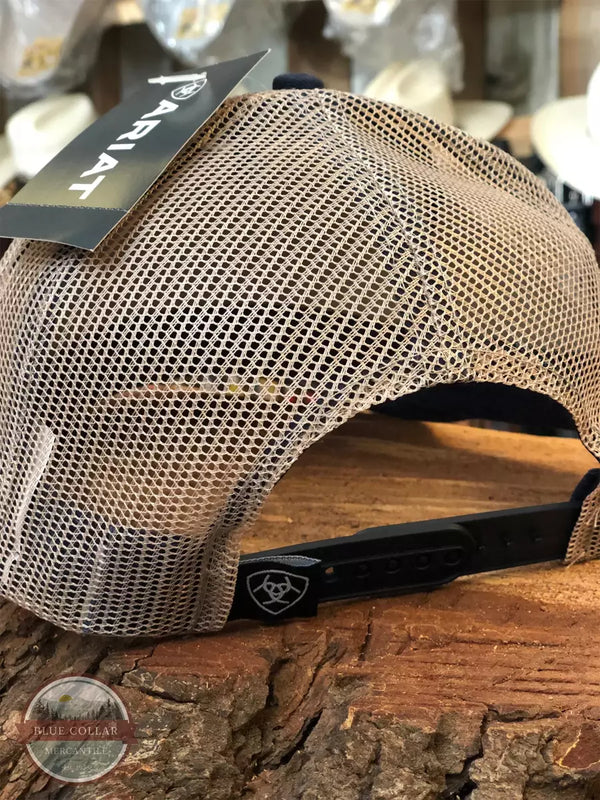 Ariat 1595303 Navy Ball Cap with White & Tan Accents Back Life View