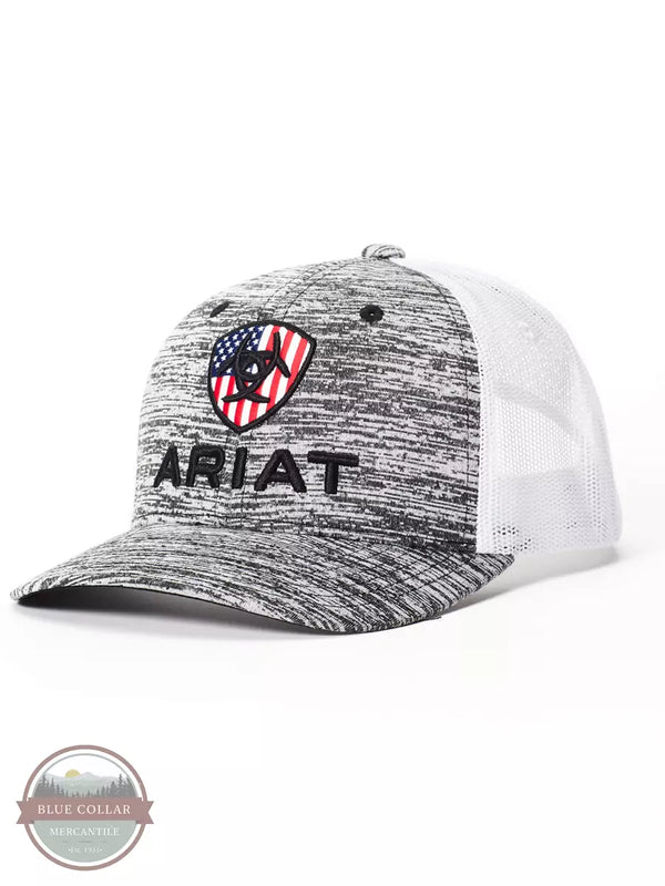 Ariat A300005906 Flexfit 6 Panel Cap in Grey Profile View