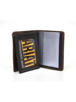Ariat A35120282 Performance Work Dark Brown Leather Bi-Fold Flipcase Wallet Open