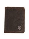 Ariat A35120282 Performance Work Dark Brown Leather Bi-Fold Flipcase Wallet Closed