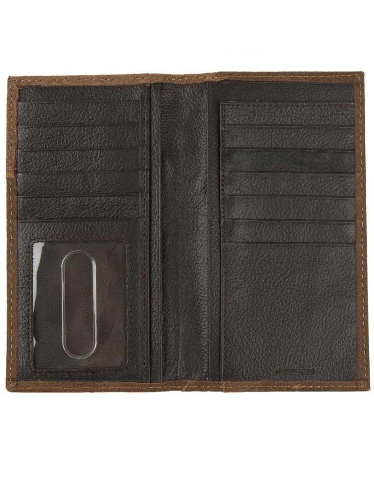 Ariat A3536444 Brown Digital Camo Rodeo Wallet / Checkbook Inside View
