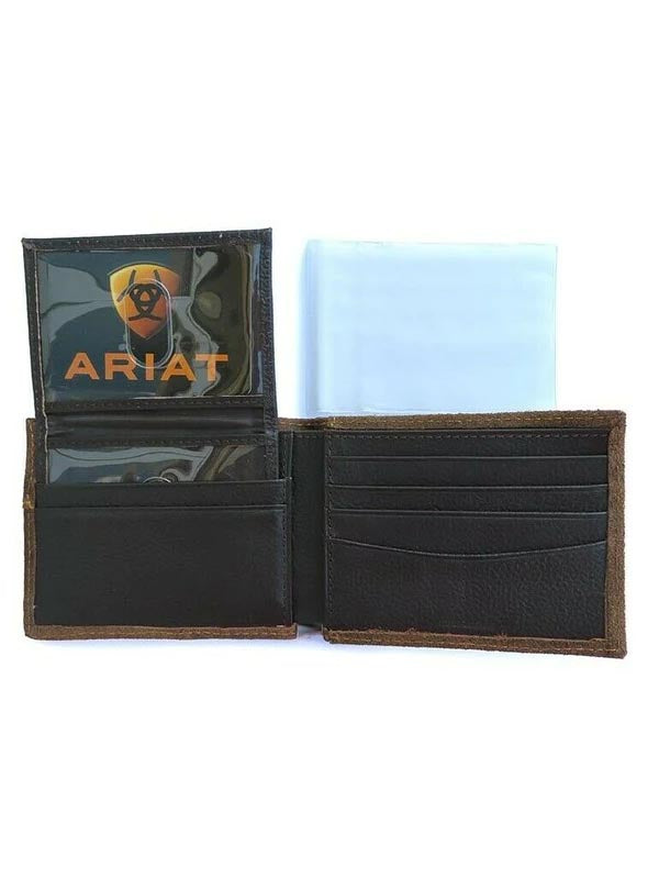 Ariat A3536844 Brown Digital Camo Bi-Fold Wallet Inside View