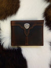 Ariat A3550202 Center Bump Shield Bi-Fold Wallet Front View