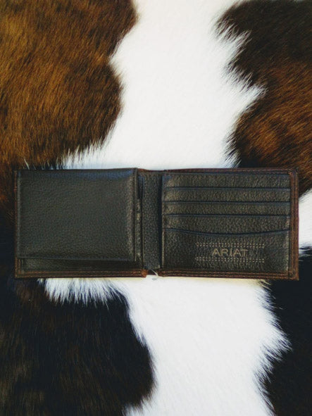 Ariat A3550202 Center Bump Shield Bi-Fold Wallet Inside View