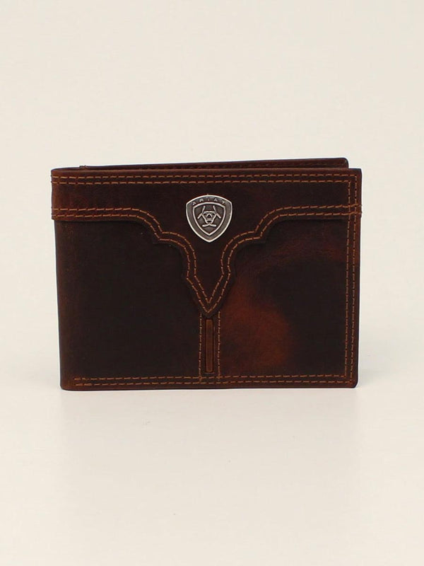 Ariat A3550202 Center Bump Shield Bi-Fold Wallet Front View