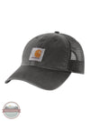 Carhartt 100286 Canvas Mesh Back Cap Gravel Front View