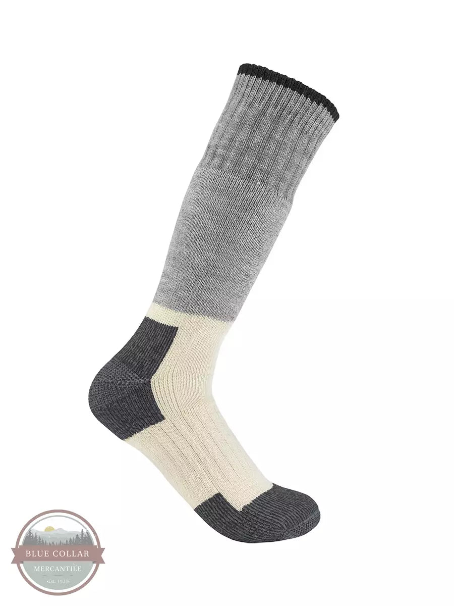 Carhartt SB9110M-HTRGRY Arctic Heavyweight Merino Wool Blend Boot Sock in Heather Gray Side View