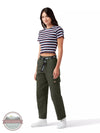 Dickies FPR50 Cropped Cargo Pants Olive Green Front View