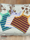 Dickies FSR65 Rib Knit Striped Tank Top All Front View
